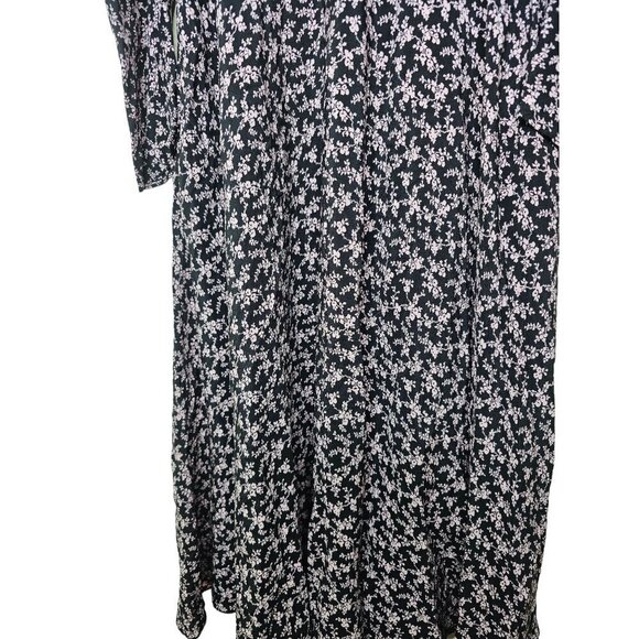 Philosophy Di Lorenzo Serafini Printed Midi Floral Pink Silk Dress SZ 0 - Picture 5 of 12